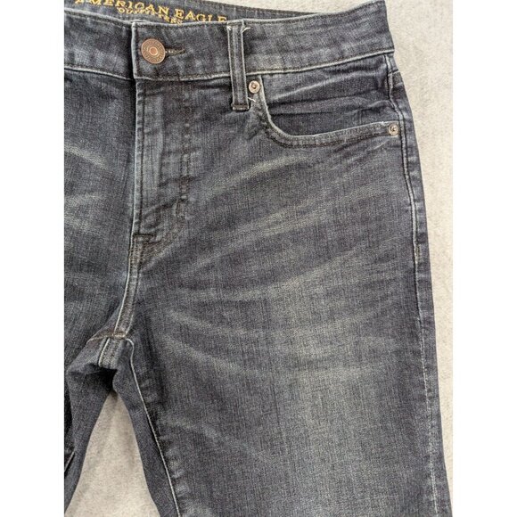 American Eagle Jeans Mens Size 32x34 Blue Original Straight Faded Whiskers Y2K - Picture 3 of 14